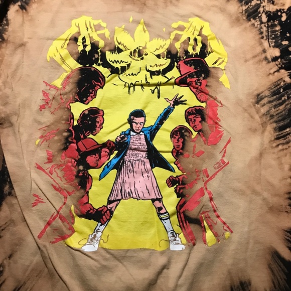 Stranger Things Eleven Bleach Distress Art T Shirt - Picture 11 of 12